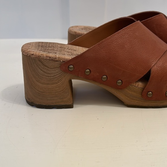 Kork Ease Platform Leather Slides, Size 8 - Picture 3 of 5